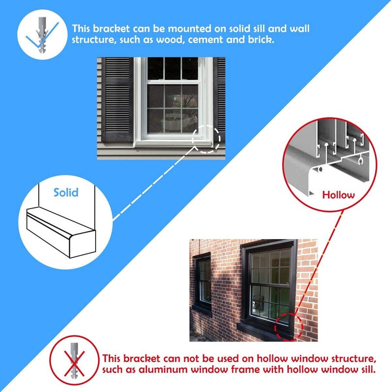 Air Jade Window Air Conditioner Bracket, Up to 160 lbs, Designed to Fit 7,000 to 22,000 BTU Sized Units, Heavy Duty Universal AC Support Brackets (L) - Image 5